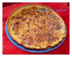 Quiche au poivron rouge,curry et oignon rouge