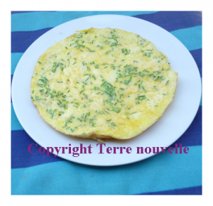 Omelette aux deux fromages