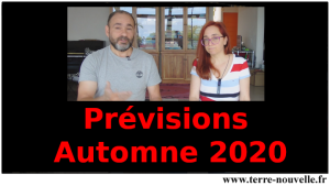 Prévisions - rentrée Automne 2020