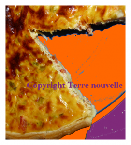 Quiche aux légumes tomate, poireau, oignon