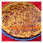 Quiche poivron rouge curry oignon rouge