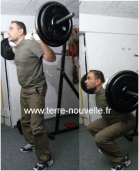 squat musculation à la barre