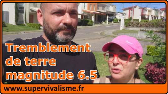 Tremblement de terre au Costa Rica, magnitude 6,5 sur l'échelle de Richter