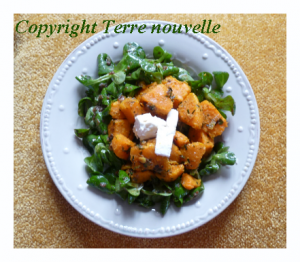 salade-patate-douce-curry-echalote salade de patate douce, curry et échalote