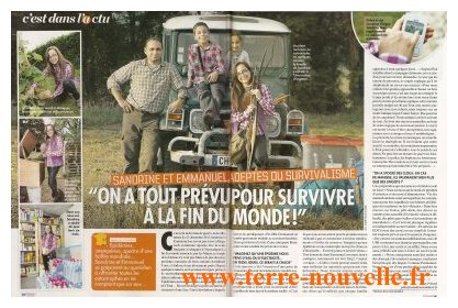 closer-survivalistes-sandrine-et-emmanuel-10-2012 Closer : Sandrine et Emmanuel, du blog Terre nouvelle, présentent le survivalisme familial