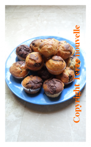muffins-banane-chocolat Muffins banane chocolat