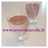 Shake framboise cacao lait d'amande, détox Clean